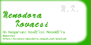 menodora kovacsi business card